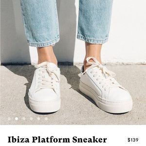 Soludos White Ibiza Platform Sneaker
